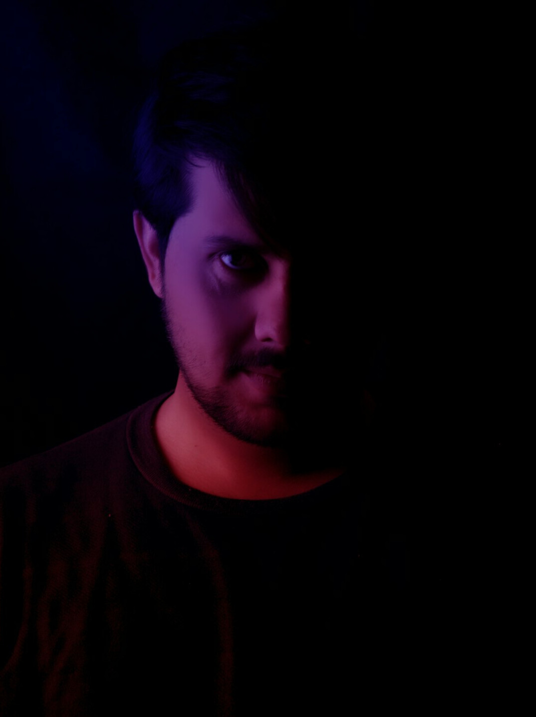 Portrait of a bearded man looking at camera